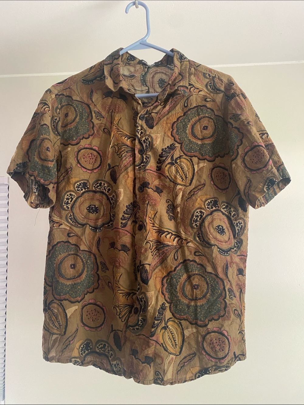 Brown button up shirt